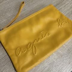 agnes b. クラッチバッグ ポーチ　イエローのサムネイル