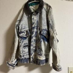 ケミカルウォッシュ デニムジャケット ブルゾン Mのサムネイル