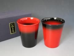 時代漆器北原久作根來塗片口徳利ぐい呑2点まとめてV 9927 | Buyee日本