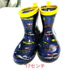 子供用働く車柄の長ぐつレインブーツのサムネイル