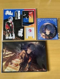 プロセカ はぴこれ 青柳冬弥 アクリル色紙、アクスタ、缶バッジセット