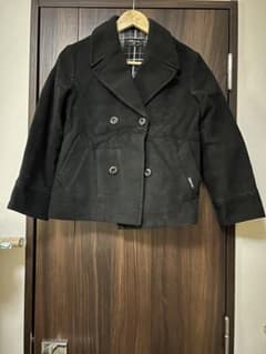 COMME CA ISM ウールコート 黒 ダブルブレストのサムネイル