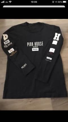 ピンクハウス ロゴプリント ロンT 長袖Ｔシャツ 黒のサムネイル