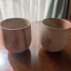 湯呑み 2客セット 木箱入り 備前焼 山本宗秀作 新品 - メルカリ
