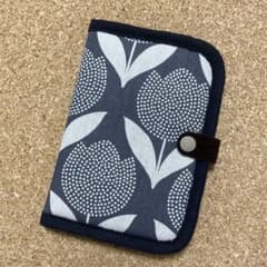 お薬手帳ケース マルチケース FUWARI★ハンドメイド★染布 ★北欧のサムネイル