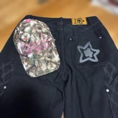 スターチームダブルニー デニム パンツ ブラックのサムネイル