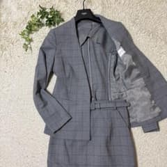 極美品 ノーカラー スーツカンパニーレディーススーツ スカート