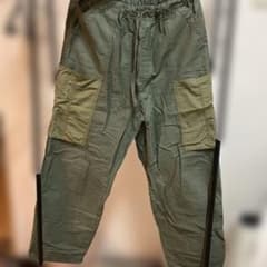 カーゴパンツ ワークパンツ オリーブ系 ドローコードのサムネイル