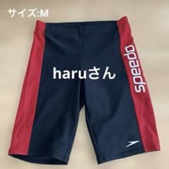 speedo 競泳水着 M 黒/赤 - メルカリ