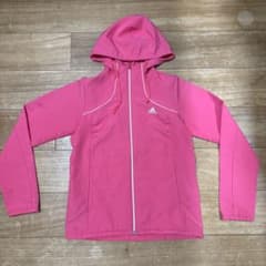 adidas フード付きジャケット ピンク