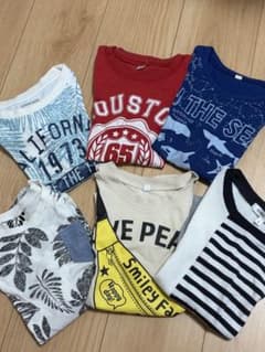 【120cm】半袖Tシャツ 6枚セット 男の子 夏服 まとめ売りのサムネイル