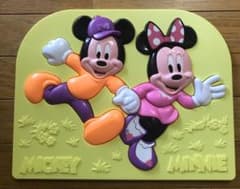 【レア】パズル　ディズニー　ミッキーマウス　ミニーマウス　プラスチック製のサムネイル
