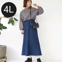 しまむら　terawear emu　デニムフレアスカート　4Lのサムネイル