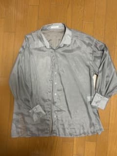 OLIVE des OLIVE シルバー 長袖シアーシャツのサムネイル