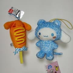 シナモロール ダイナーモチーフマスコット　ヒョウかぶりちょいデカマスコット　２コ