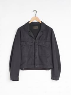 LEMAIRE　TRUCKER JACKET　COAL　OW1188LD1059 TRUCKER JACKET IN DYED BROKEN TWILL - Cacao - Dyed Broken Twill