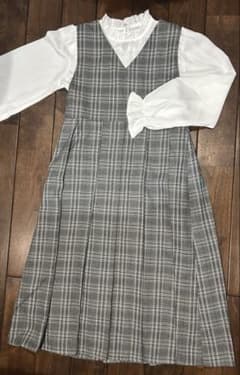 卒服 女の子 フォーマル 発表会 結婚式 グレンチェック ワンピースセットのサムネイル