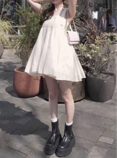 GRL バックリボンフレアミニワンピース[ai173]のサムネイル