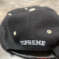 SUPREME 新品 キャップ 帽子　ウール素材　ブラック　ベージュ　2トーンのサムネイル