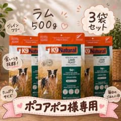 皮膚・毛並みケア✳K9ナチュラル ラム・フィースト 500g×3フリーズ