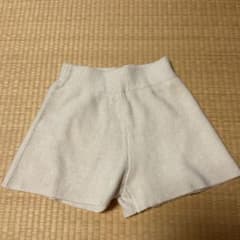 ニットショートパンツ アイボリー Mサイズのサムネイル