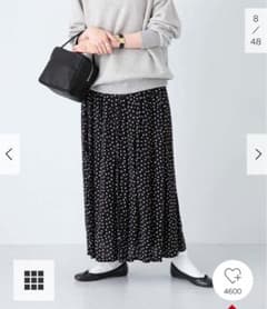 新品　かぐれ　kagure ドットギャザースカート ブラックのサムネイル