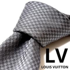 Louis Vuitton ダミエ柄 グレーシルクネクタイ - メルカリ