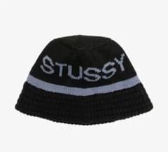 STUSSY JACQUARD KNIT BUCKET HAT BLACKのサムネイル