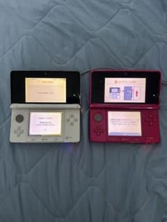 Nintendo 3DS 本体 2台セット ホワイト ピンクのサムネイル