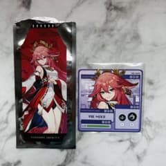 Korea Exclusive Genshin Impact Lightning Yaeko PC Lounge Photo Card Coaster