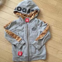 BABY DOLL 豹柄パーカー 100のサムネイル