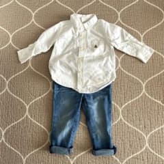 GAP☆ホワイト長袖シャツ☆12-18mのサムネイル