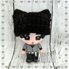 ❤snowman すのチルソフビ サイズ ねこ耳 ニット帽 帽子 ブラック