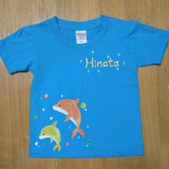 手描き名前入りTシャツ／イルカのサムネイル