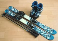 メンテ済 116cm 靴20cm HART スキーセット (120 □□送料無料□メンテ付□K2＋Hart□子供用スキーセット□板100靴20