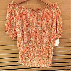 新品LABORATORY WORKオフショルダー花柄トップスのサムネイル