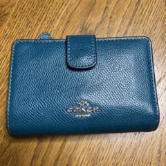 COACH 二つ折り財布 青のサムネイル