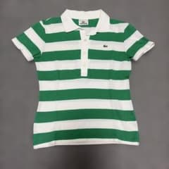 LACOSTE ラコステ ボーダー ポロシャツ 半袖 38 S ピタ