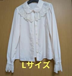 メロディバスケット Melodyレース長袖ブラウス アイボリー - メルカリ