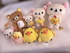 리락쿠마 봉제인형 8점