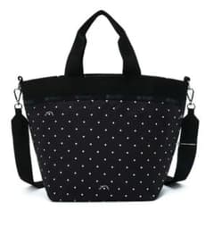 LeSportsac バケットトート 黒×白　プティドット LeSportsac バケットトート 黒×白 プティドット - メルカリ