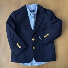 ラルフローレン 紺ブレザー&ブルーシャツ110 - メルカリ