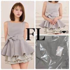Darich♡﻿ビッグリボンクラシックラインミニワンピース♡﻿グレー♡﻿FL