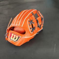 J*7様 Wilson 硬式用グローブ オレンジ×ブラック - メルカリ