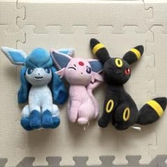 ポケモン ぬいぐるみ 3体セット グレイシア エーフィ ブラッキーのサムネイル