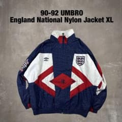 90s UMBRO イングランド 代表ナイロンジャケットL 90-92 UMBRO イングランド代表 ナイロンジャケット サッカー ジャージ