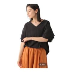 LEPSIM レプシィム　ゼンゴギソデラッフルブラウス　黒のサムネイル