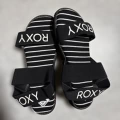 ROXY サンダル ストライプ ブラック レディースのサムネイル