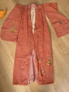 M*I様 着物 小紋 橙色 鞠柄 刺繍 袷のサムネイル