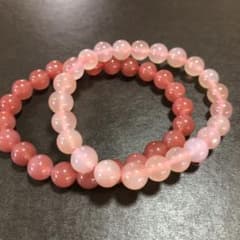 激安　ローズクォーツ　ブレスレット　2本セットのサムネイル